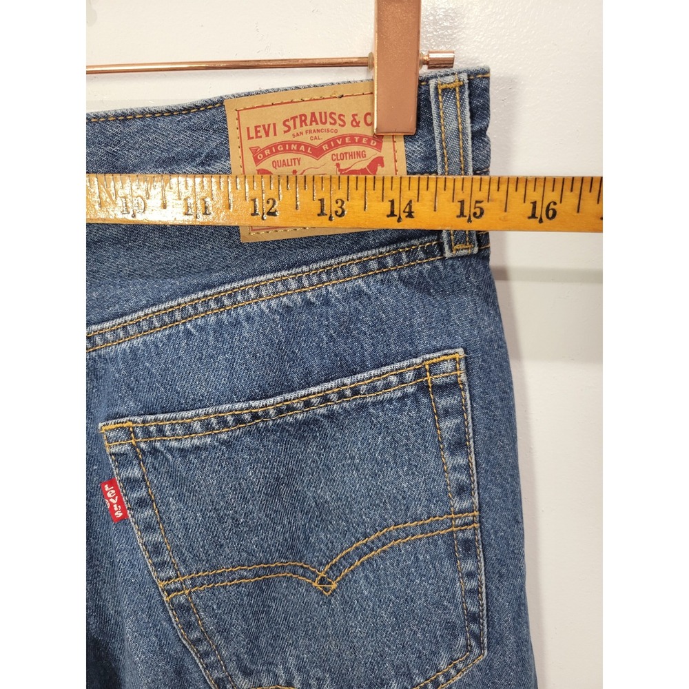 Levis 94 Baggy Jeans Womens 28 Medium Wash Blue Relaxed Straight Leg 3514-0008 - Picture 5 of 8